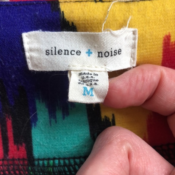 Urban Outfitters silence + noise Ikat Vibrant Yellow Green Red Pink Mini Skirt M - Picture 5 of 6